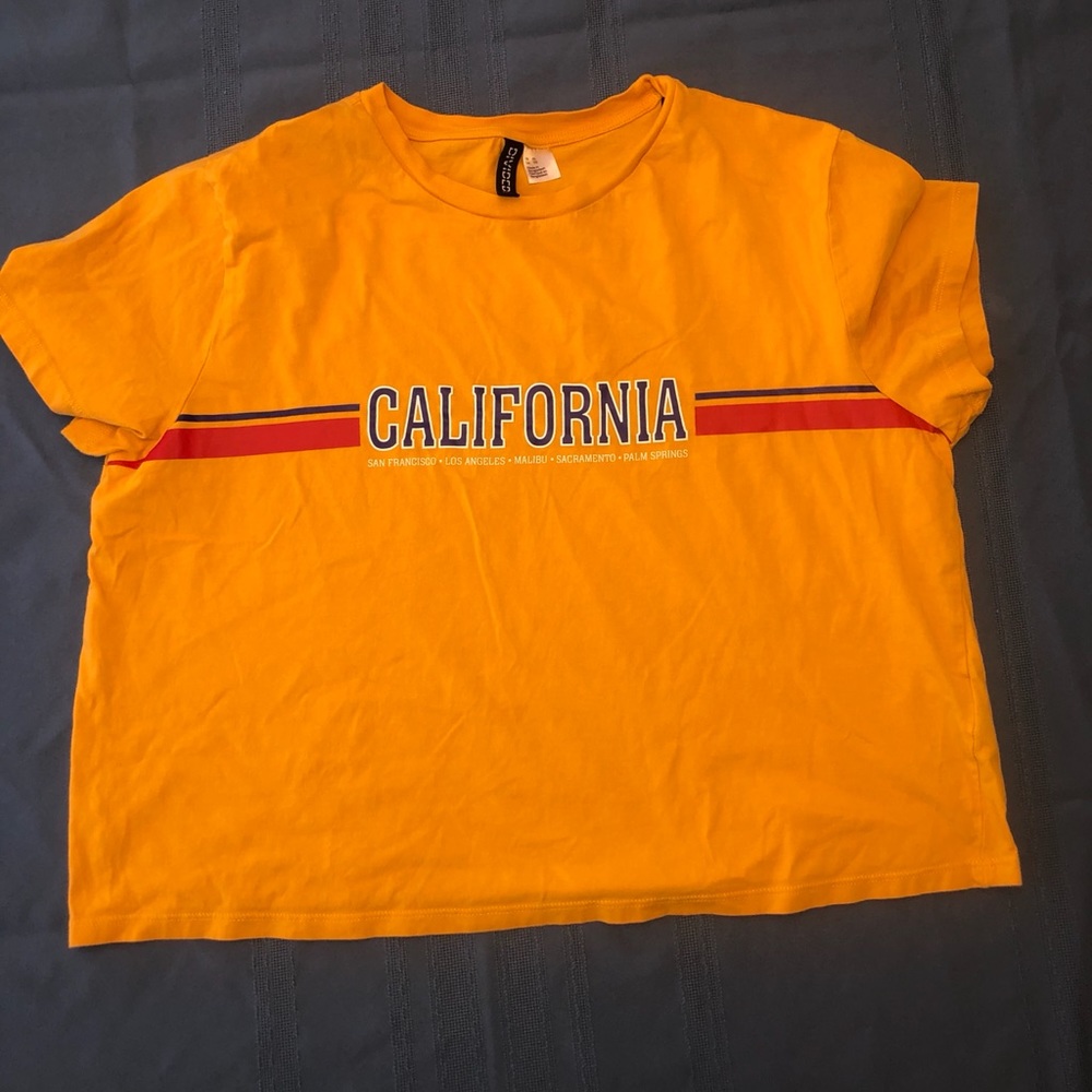 Yellow “California” Crop Top